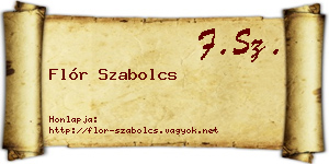 Flór Szabolcs névjegykártya